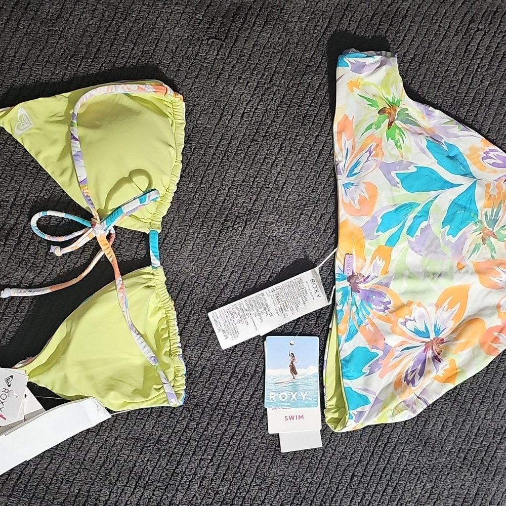 Roxy Multicolor Floral Bikini Set - Picture 3 of 10